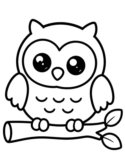 Coloriage gratuit à imprimer : La chouette