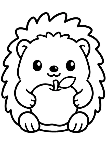 Coloriage gratuit à imprimer : Le petit hérisson